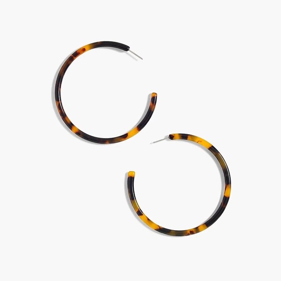 J.Crew Tortoise Hoop Earrings - Picture 1 of 4